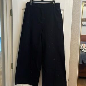 House of Harlow 1960 NWOT black high waist wide leg sequined jeans size 10